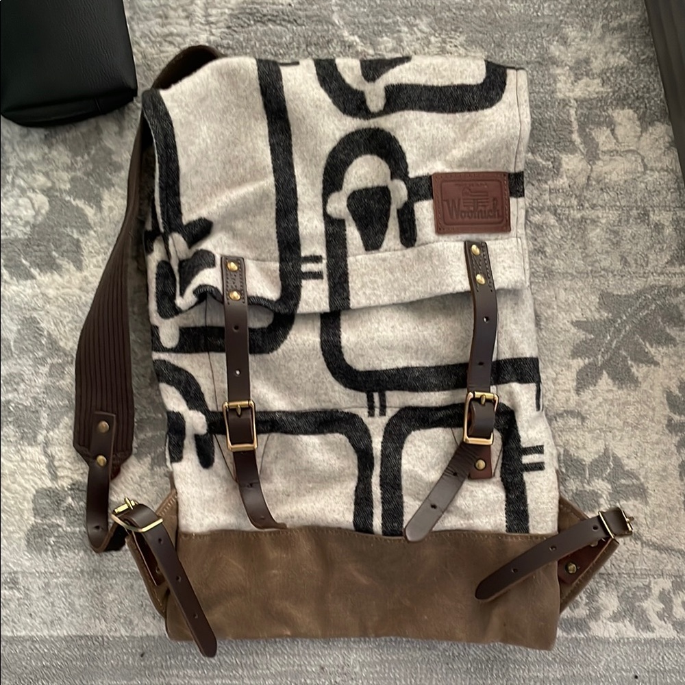 Woolrich Brown and Gray Backpack with Classic Design